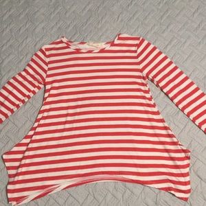 btween girls long sleeve, draped top 8/10